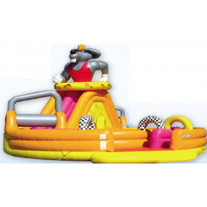 Circuit gonflable de course pour enfant - Dimensions (m) 18,7 x 8,7 x H 5,8