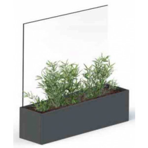 https://www.techni-contact.site/ressources/images/produits/merchandising/cloison-terrasse-restaurant-avec-jardiniere-34248562-1.jpg - Dimension : L100 x H170 cm ou L150 x H170 cm – Blanc ou Gris fer forgé