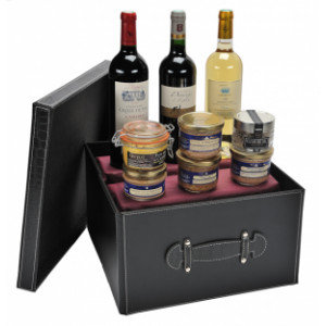 Coffret cadeau à 3 bouteilles de vin luxe - 2 bouteilles vin rouge - 1 bouteille vin blanc