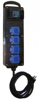 Coffret de distribution électrique chantier - Nombre de prises : 4
