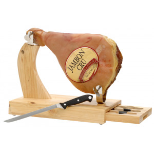 Coffret de jambon cadeau d'affaire - Jambon d’auvergne avec os environ 5 kg