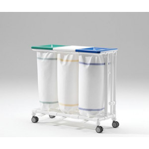 Collecteur de 3 sacs à linge - Volume en litre/ kg : 3 x 120 / 35