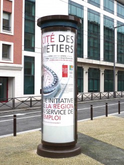 Colonne morris vitrée ou non - Surface d'affichage : 6 m²