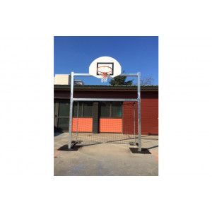 Combiné mini hand avec basket - Déport 0,40 m - Galvanisé à chaud - A sceller