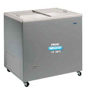 Congélateur inox à couvercle coulissant - Capacité : De 185 à 398 litres / Température : -12 -26 °C