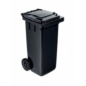 Conteneur déchets 2 roues 120 L - Capacité : 120 L - Dimensions (LxPxH) en mm : 480 x 543 x 927 - Matière : Polyéthylène haute densité