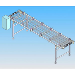 Convoyeur à bande métallique hygiénique - Larg., long., haut. :sur mesure