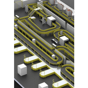 Convoyeur courbe à bande industriel - Concevoir, réaliser et installer des convoyeurs industriels