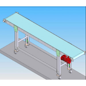 Convoyeur droit à bande polyvalent - Larg., long., haut. :sur mesure