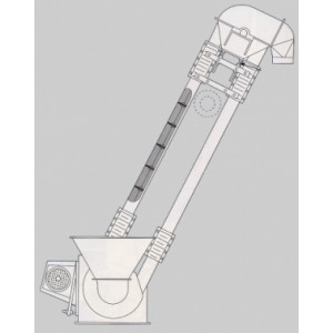Convoyeur produits en vrac - Débit jusqu'à 30 m 3 /h -  Hauteurs d'élévation jusqu'à 15 m
