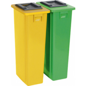 https://www.techni-contact.site/ressources/images/produits/merchandising/corbeille-de-tri-selectif-2-bacs-80-l-57261357-1.jpg - Capacité : 2 x 80 L - Polypropylène – 3 Couleurs