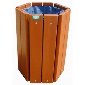 Corbeille de ville en bois 50L - A sceller.