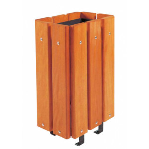 Corbeille en bois exotique - Capacité : 30 L - Bois exotique