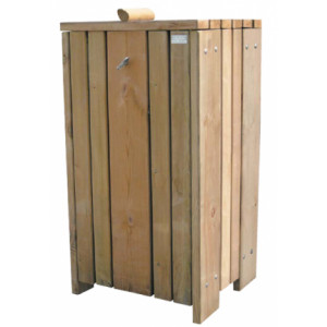 Corbeille en bois structure métallique - Capacité : 100 L - Pin traité classe 4