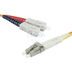 Cordon duplex en fibre multimode 3 m - Cordon fibre optique SC/LC 62,5/125 - 3.00 m