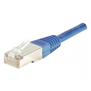 Cordon RJ45 Bleu 0,30 m - Cordon RJ45 patch FTP CAT 5e Bleum