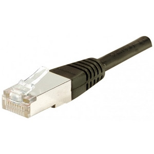 Cordon RJ45 Noir 0,15 m - Cordon RJ45 patch FTP CAT 5e Noir