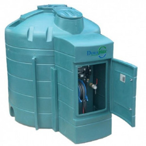 Cuve de distribution PEHD double paroi - Capacité : 5000 L - Dimensions ( D x H ) : 2120 x 2400 mm - Conforme EN 13341