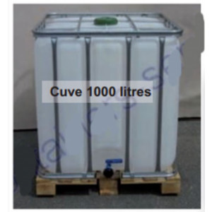 Cuve de stockage en plastique - Capacité : 1000 litres  -  Dimension : 100x120x118