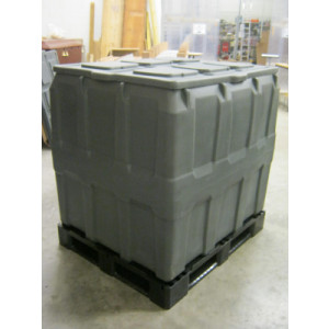 Cuve rotomoulée avec couvercle - Dimensions (L x l x h) : 1000 x 1200 x 1200 mm