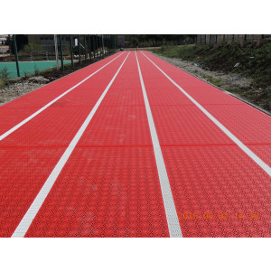 Dalles PVC pour terrain d’athlétisme - Taille d'une dalle : 300x300 cm