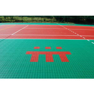 Dalles PVC pour terrain de tennis extérieur - Taille d'une dalle : 300 x 300 cm