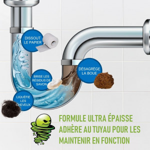 Déboucheur bio dégradable toute canalisation - Sans phosphate - Sans composant organiques volatils (voc)