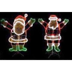 Décors à motif en cordon lumineux Led - CODE AN02 - Père Noël animé 2