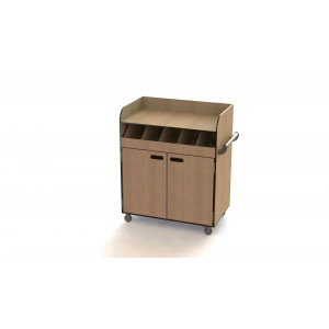 https://www.techni-contact.site/ressources/images/produits/merchandising/desserte-avec-tiroir-58466126-1.jpg - Dimensions : 1081 x 590 x 1223 mm - 4 roulettes, dont 2 avec freins