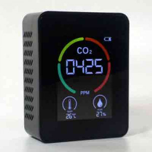 https://www.techni-contact.site/ressources/images/produits/merchandising/detecteur-de-co2-dans-l-air-capteur-ndir-27615641-1.jpg - Mesure du CO2 : 400-5000 ppm - Mesure de Température : 0 - 50°C