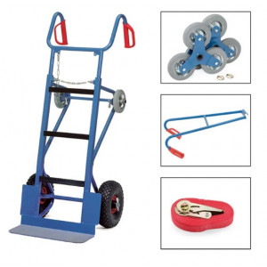 https://www.techni-contact.site/ressources/images/produits/merchandising/diable-pour-appareils-complet-avec-roues-gonflables-42311471-1.jpg - Charge : 400 kg - Hauteur : 1300 mm - Roues gonflables : 300 x 100 mm