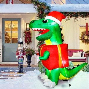 Dinosaure de Noël - Dimensions:180 cm de Hauteur