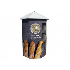 Distributeur automatique de baguettes et de viennoiserie - Capacité maximale de 288 baguettes