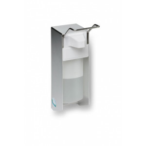 https://www.techni-contact.site/ressources/images/produits/merchandising/distributeur-de-desinfectant-pour-les-mains-72167244-1.jpg - Plastique - Levier de commande en acier inoxydable - Fixation mural