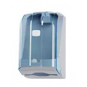 https://www.techni-contact.site/ressources/images/produits/merchandising/distributeur-de-papier-hygienique-enchevetre-abs-300-feuilles-66413812-1.jpg - ABS-SAN, bleu transparent - Capacité jusqu’à 300 feuilles - Système de fermeture à clé
