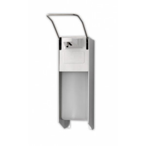 https://www.techni-contact.site/ressources/images/produits/merchandising/distributeur-de-savon-mural-77367433-1.jpg - Capacité : 1 litre - Activation par le coude - Fermeture de sécurité