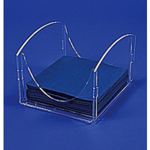 Distributeur serviette en papier - Plexiglas ép 4mm - pour serviettes 17/17 cm maximum - capacité 12 cm