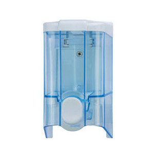 https://www.techni-contact.site/ressources/images/produits/merchandising/distributeurs-de-savon-liquide-44136467-1.jpg - Capacité : 0,5 ou 1 L - Manuel - ABS-SAN, Bleu-Transparent