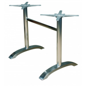 Double pied fonte ou inox pour restaurant - Double pied pour plateau 4 personne et plus