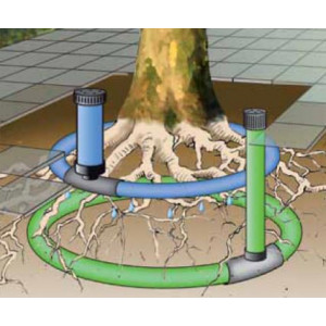 Drain d'aération et irrigation pour arbre - PE polyéthylène - PP polypropylène  - Acier