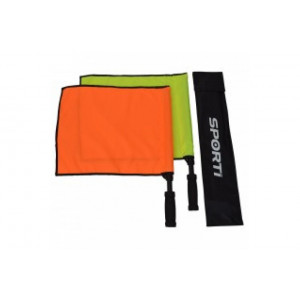 Drapeaux de touche - Manche PVC - Poignée GRIP - 1 orange et 1 jaune 