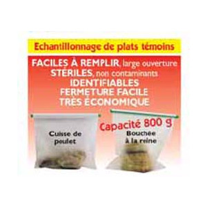 Echantillonnage de plats témoins - Sac stériles ATL