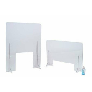 Ecrans de protection plexi pour urne ou assesseur - Largeur : 100 cm - Hauteur : 65 ou 120 cm - Avec passe documents