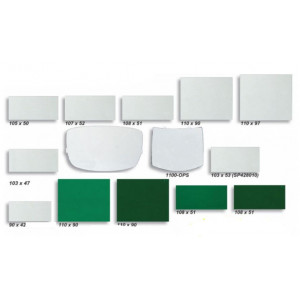 Ecrans polycarbonates incolores - Teinte :  11 - Porte-filtre : 105 x 50 mm - Livré avec : Visserie