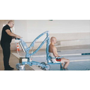 Elévateur de piscine mobile sur batteries pour PMR - Capacité de levage : 136 kg