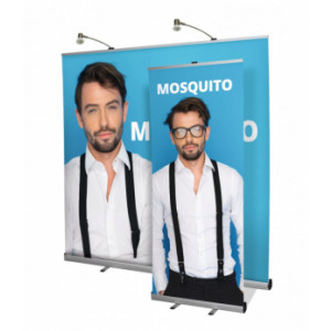 Roll-up classique Mosquito - Roll-up transportable - Visuel en textile ou bâche - 7 largeurs disponible