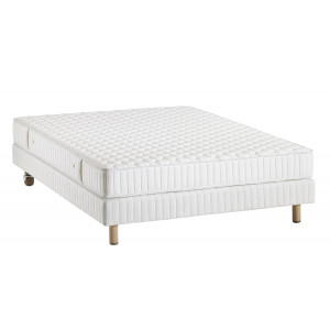 Ensemble Simmons Matelas Suite 600 Sommier Suite Contact Pieds-80x190 - Dimensions en cm : 80x190