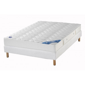 Ensemble Someo Matelas Chantilly Luxe Sommier Chinon Pieds-90x190 - Dimensions en cm : 90x190