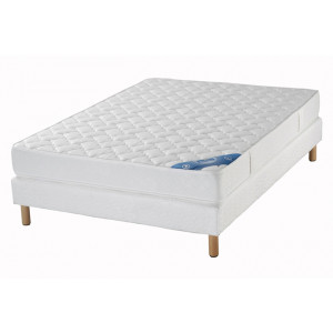 Ensemble Someo Matelas Richelieu Luxe Sommier Chinon Pieds-140x190 - Dimensions en cm : 140x190