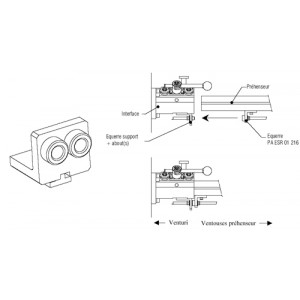 Equerre support-raccord PA ESR 01 216 - PA ESR  01 216